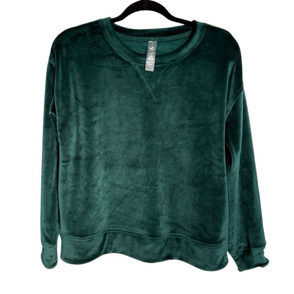 Lou and Grey Plush Dark Green Sweatshirt Women’s Size Small Long Sleeve